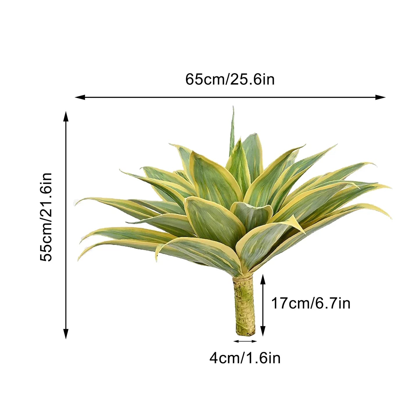 Fake Agave Succulent Plant 28 Inch Big Size Faux Succulents Stems For Indoor Outdoor Artificial Plants Natural Garden Home Decor