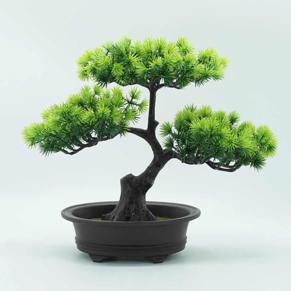 Artificial Plant Greenery Fake Bonsai Tree Indoor Bookshelf Desk Bathroom Farmhouse Decor Home Room Office Decoration Fake Plant