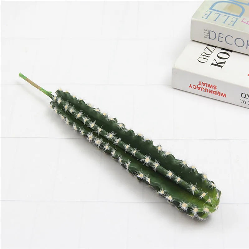 Single Artificial Flower Simulation Plant Cactus Green Leaf For Home Garden Wedding Party Decoration DIY Plant Wall Accessories