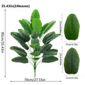 Artificial Bird of Paradise Plants 12/18/24 Leaves Faux Greenery Palm Fake Tree for Indoor Outdoor Home Living Room Garden Decor