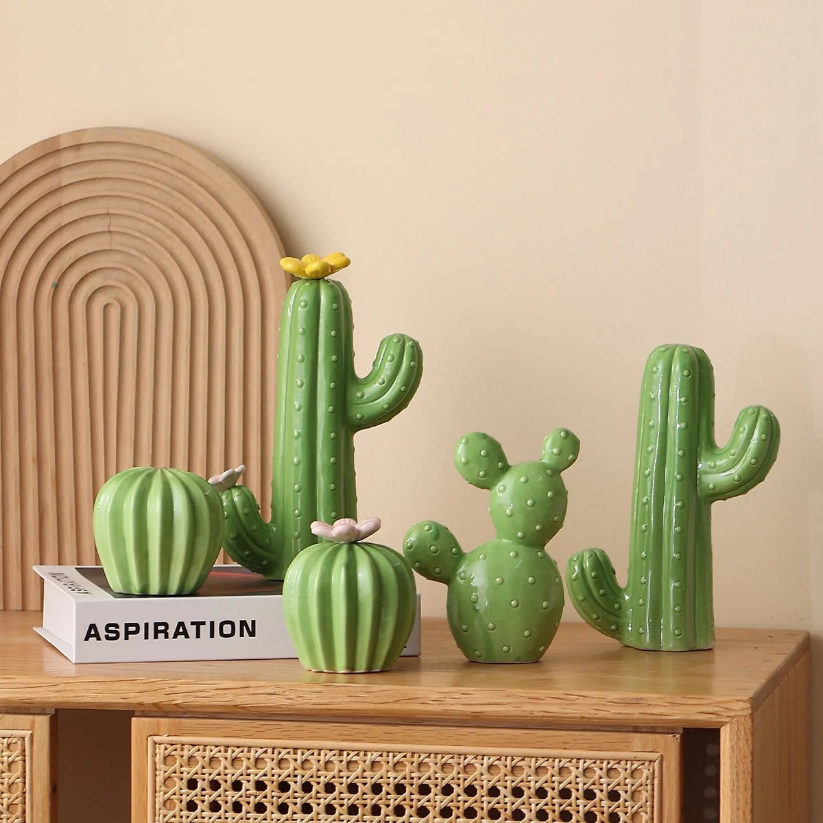 2026 New Cactus Home And Garden Decorations For Home 2026 Ceramic Cactus Aesthetic Room Decor Green Cactus Ornaments Home Decor