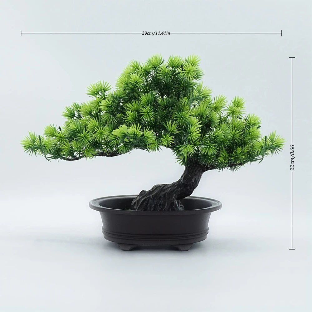 Artificial Plant Greenery Fake Bonsai Tree Indoor Bookshelf Desk Bathroom Farmhouse Decor Home Room Office Decoration Fake Plant