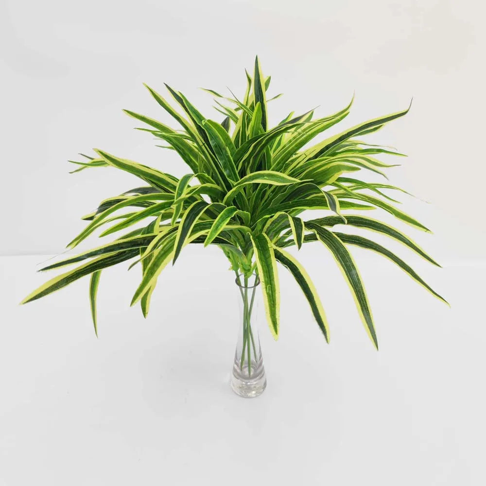 1Pc Artificial Plastic Plants Chlorophytum Grass Living Room Decoration Fake Plants Indoor Potted Table Green Plant Without Pot