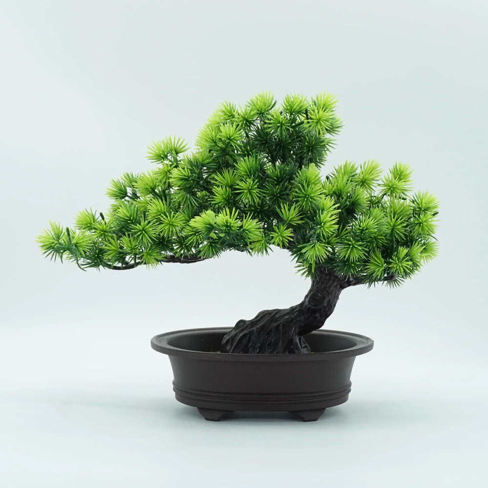 Artificial Plant Greenery Fake Bonsai Tree Indoor Bookshelf Desk Bathroom Farmhouse Decor Home Room Office Decoration Fake Plant