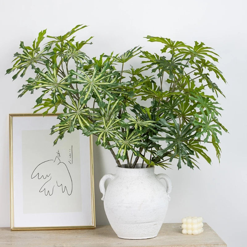Artificial Green Plants Study Decor Plastic Japanese Andromeda Money Tree Branch Cafe Decoration Simulation Cassava Leaves Plant