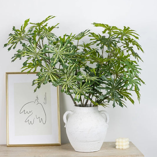 Artificial Green Plants Study Decor Plastic Japanese Andromeda Money Tree Branch Cafe Decoration Simulation Cassava Leaves Plant