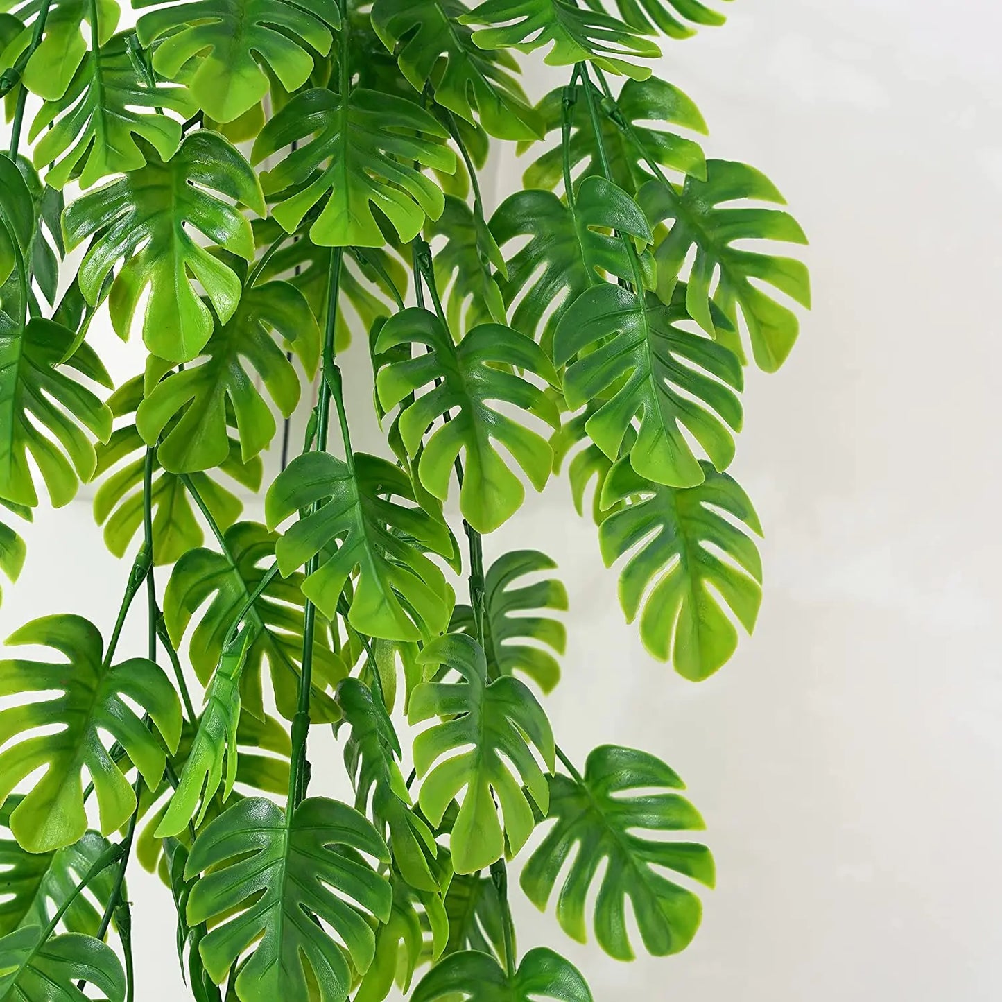 Artificial Vine Plant Faux Hanging Monstera Plant Fake Palm Leaves Vine Ivy Grass