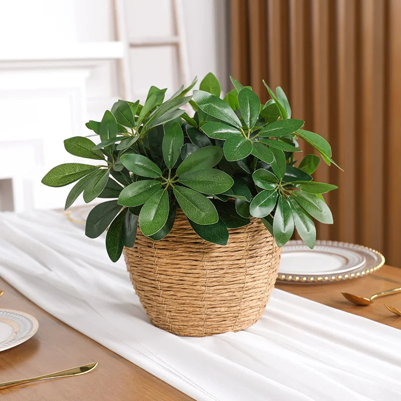 Artificial Plant | Fake Leaves with Stem, Ideal for Living Room, Hotel, Window, Office Decoration, Home and Room Decor