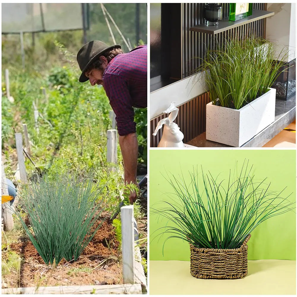 Artificial Plant Fake Greenery Artificials Onion Grass Faux Pampas Tropical Plants Simulation Weed Wheat Grass Garden Home Decor