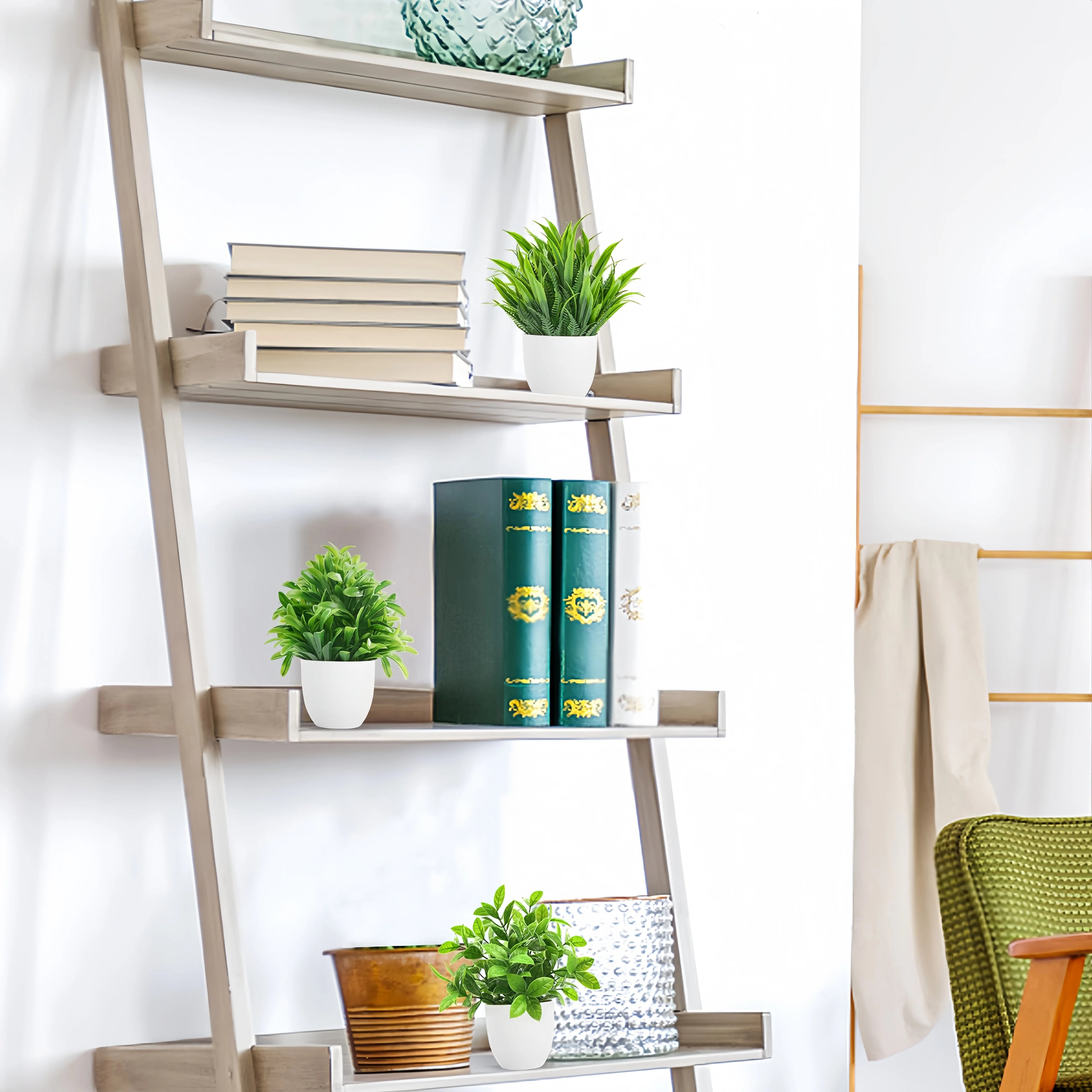 4 Styles Mini Fake Plants Artificial Eucalyptus Faux Plants for Home Office Farmhouse Bathroom Desk Shelf Decor Indoor