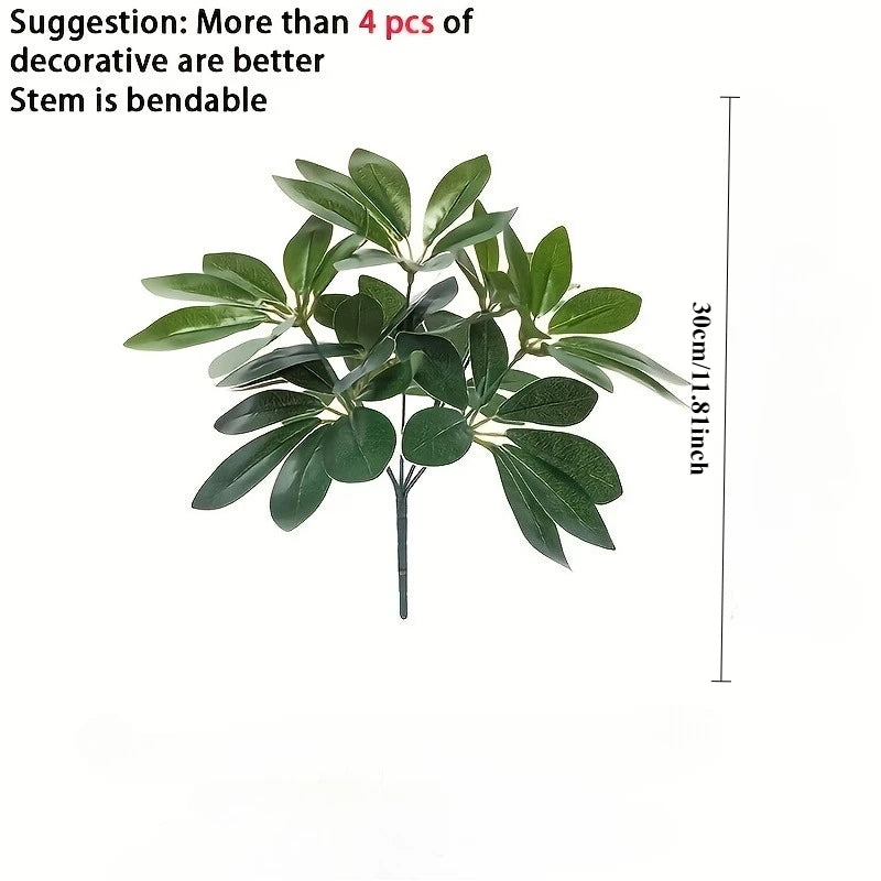 Artificial Plant | Fake Leaves with Stem, Ideal for Living Room, Hotel, Window, Office Decoration, Home and Room Decor