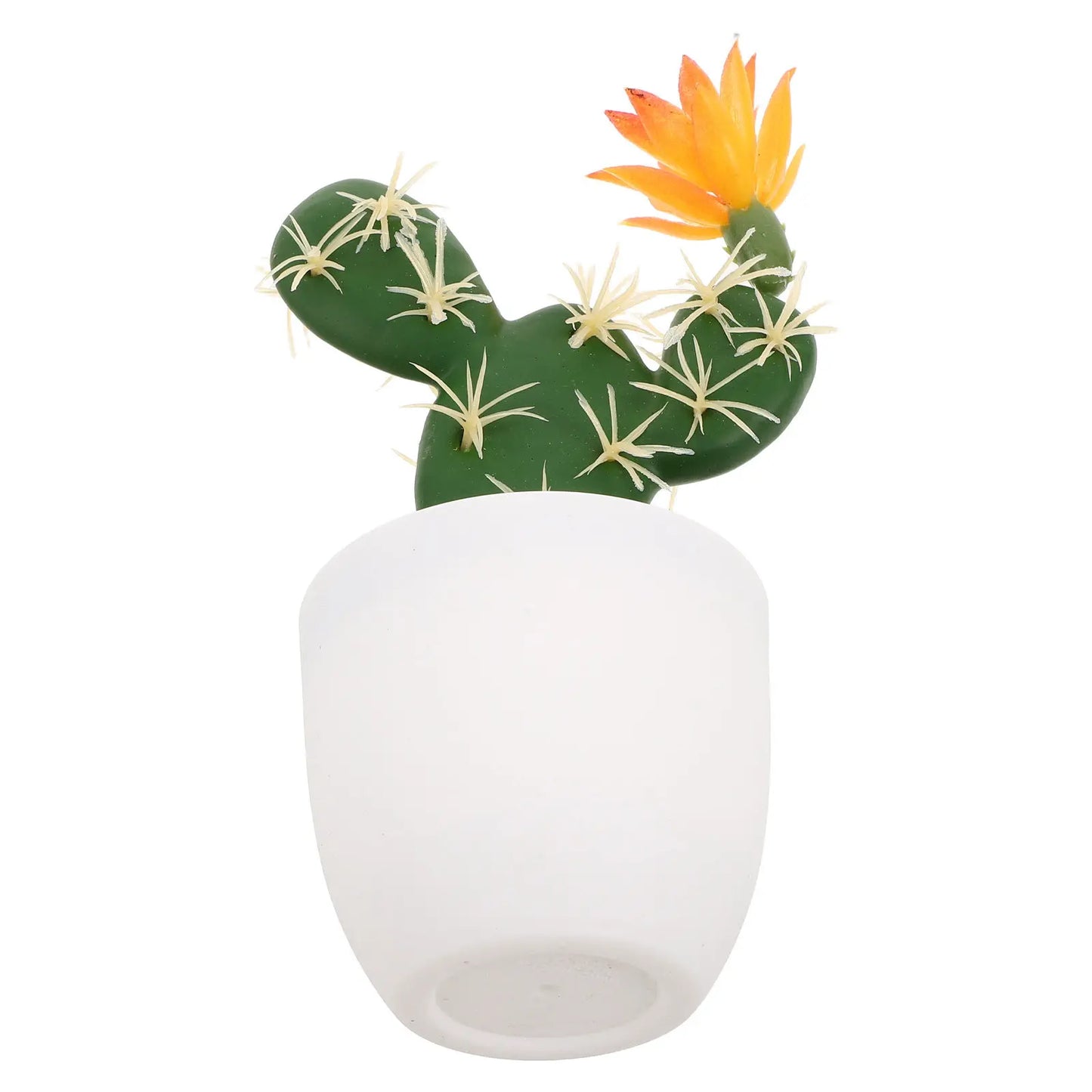 Mini Artificial Cactus Plants in Pots 7 Inch Faux Succulents Decor for Home Office Desk Shelf Small Potted Fake Cacti Tabletop