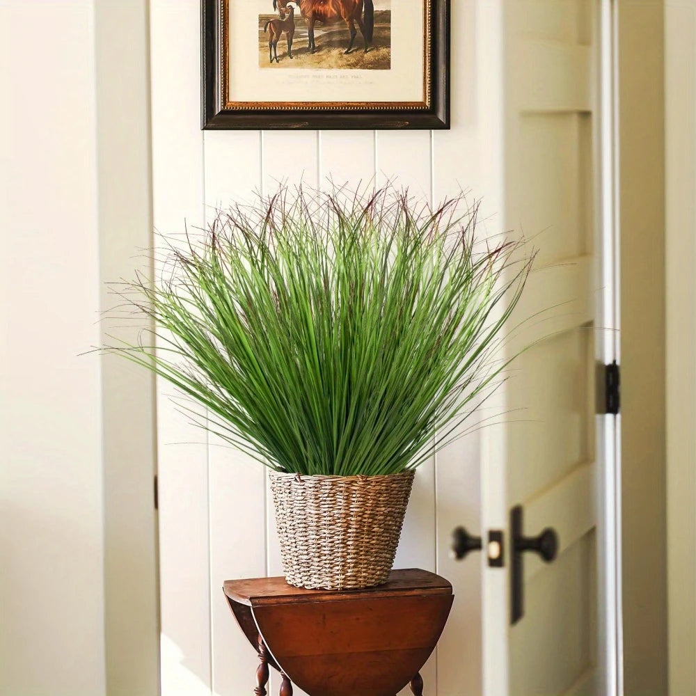 14pcs Artificial Grass Plants, Faux Shrubs Wheat Grass, Artificial Tall Grass Fake Plants for Outdoor Decor, Artificial Greenery