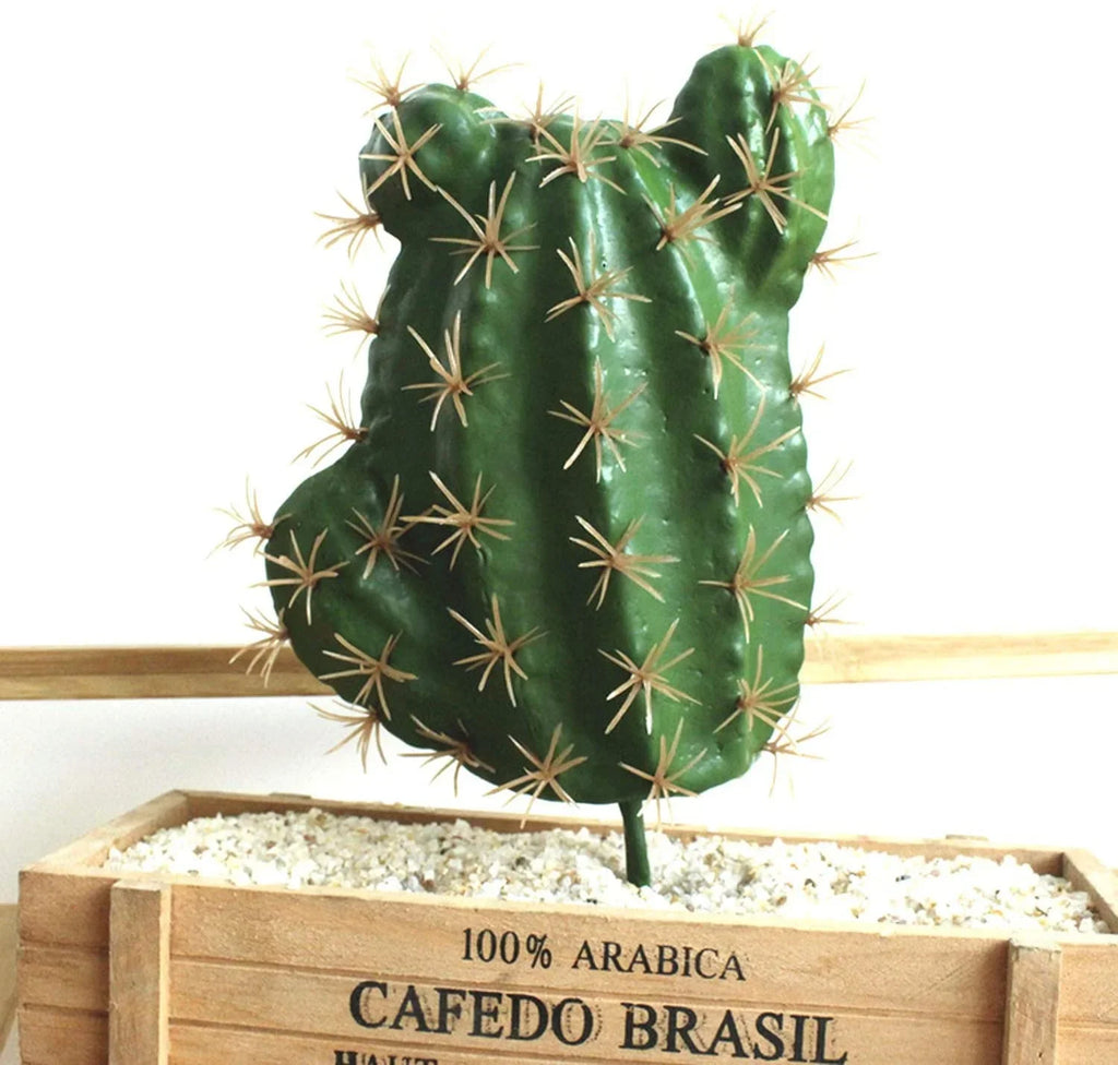 6pcs Artificial Cactus Decor Faux Plant Fake Succulents Plants Unpotted Indoor Home Décor Fake Cactus Stems DIY Decorations