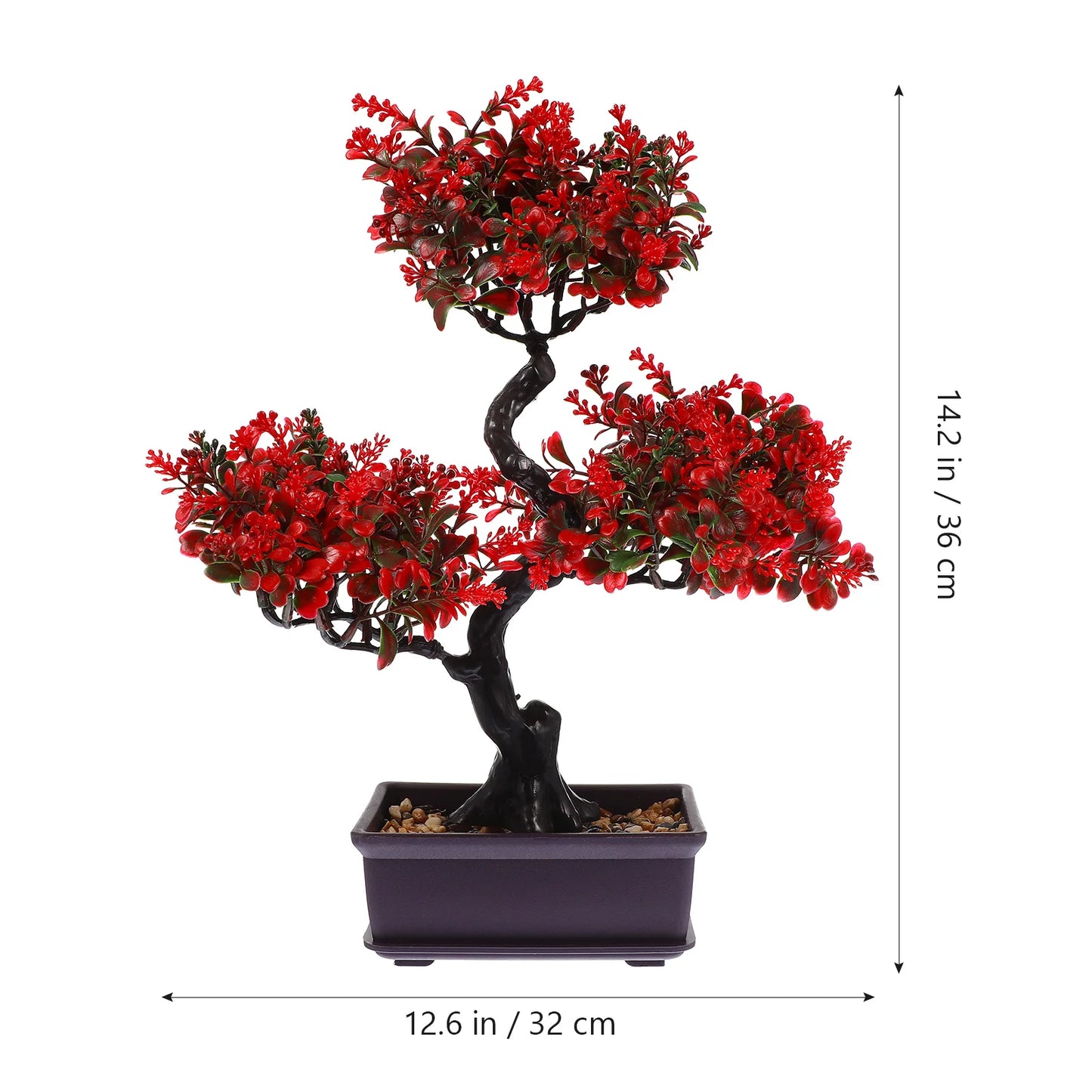 Realistic Artificial Bonsai Tree Plastic Potted Plants Desk Office Artificial Plants Bonsai Tree Indoor Decor Fake