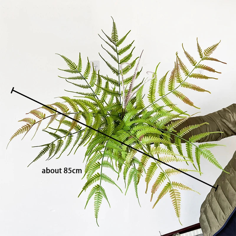 Large Artificial Plants Boston Fern Bunch Persian Leaves Bunch Fake Green Plants Fake Leaves Craft Fake Foliage Home Decor