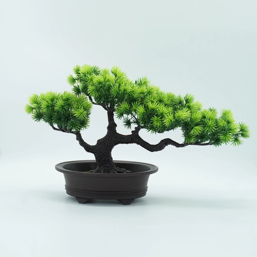 Artificial Plant Greenery Fake Bonsai Tree Indoor Bookshelf Desk Bathroom Farmhouse Decor Home Room Office Decoration Fake Plant