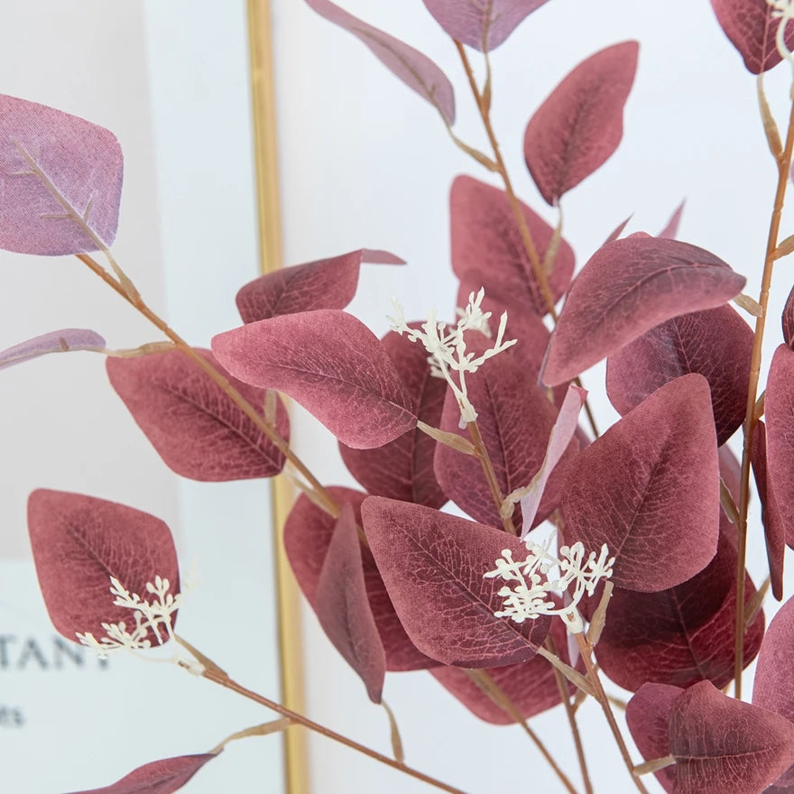 Artificial Plants Fake Leaves Three Pronged Eucalyptus Bonsai Home Decoration Indoor Dining Table Office Decoration Garden Cheap