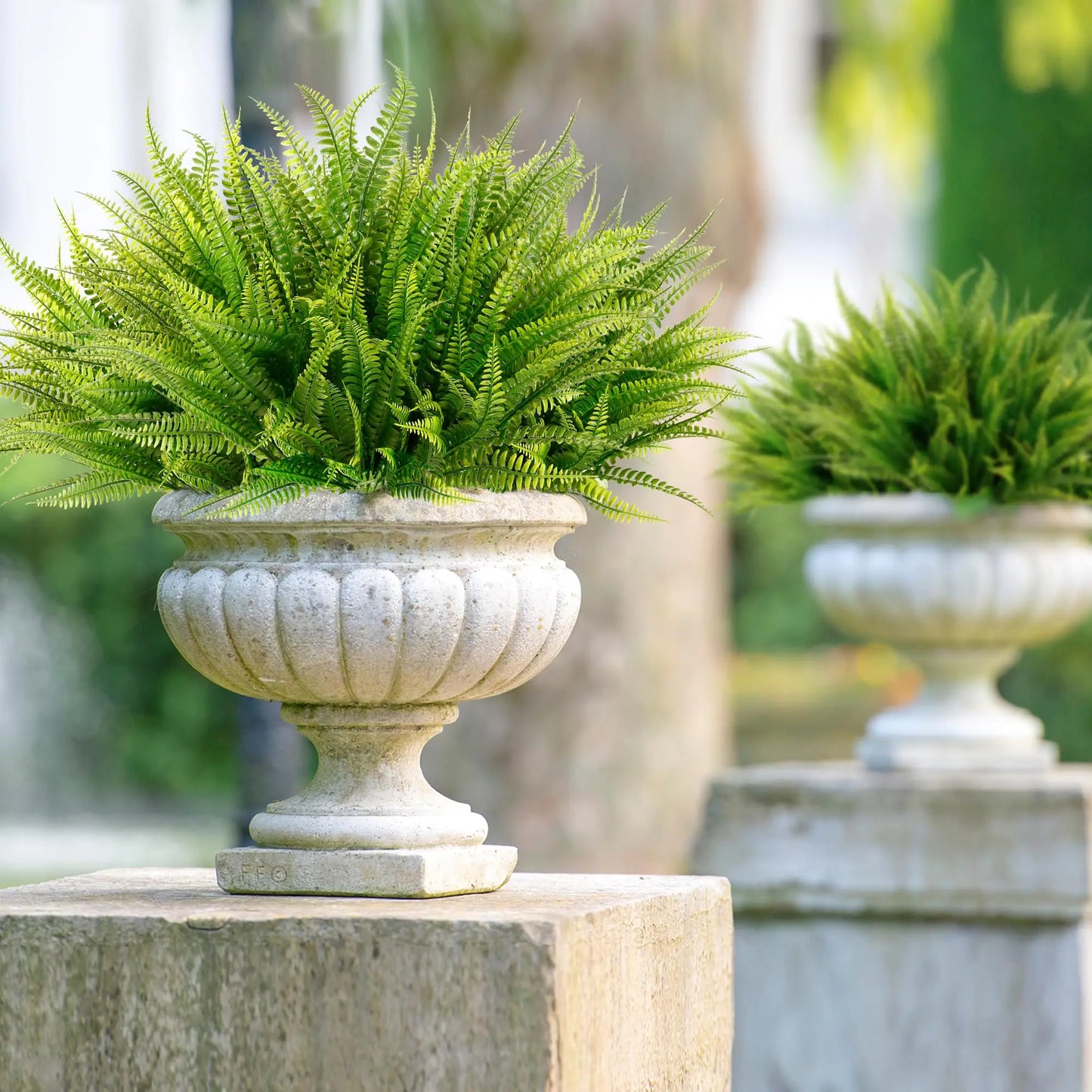 4-20Bundle Artificial Plants Fake Boston Ferns Bushes Faux Shrubs Greenery UV Resistant Plant for Home Garden Outdoor Yard Decor