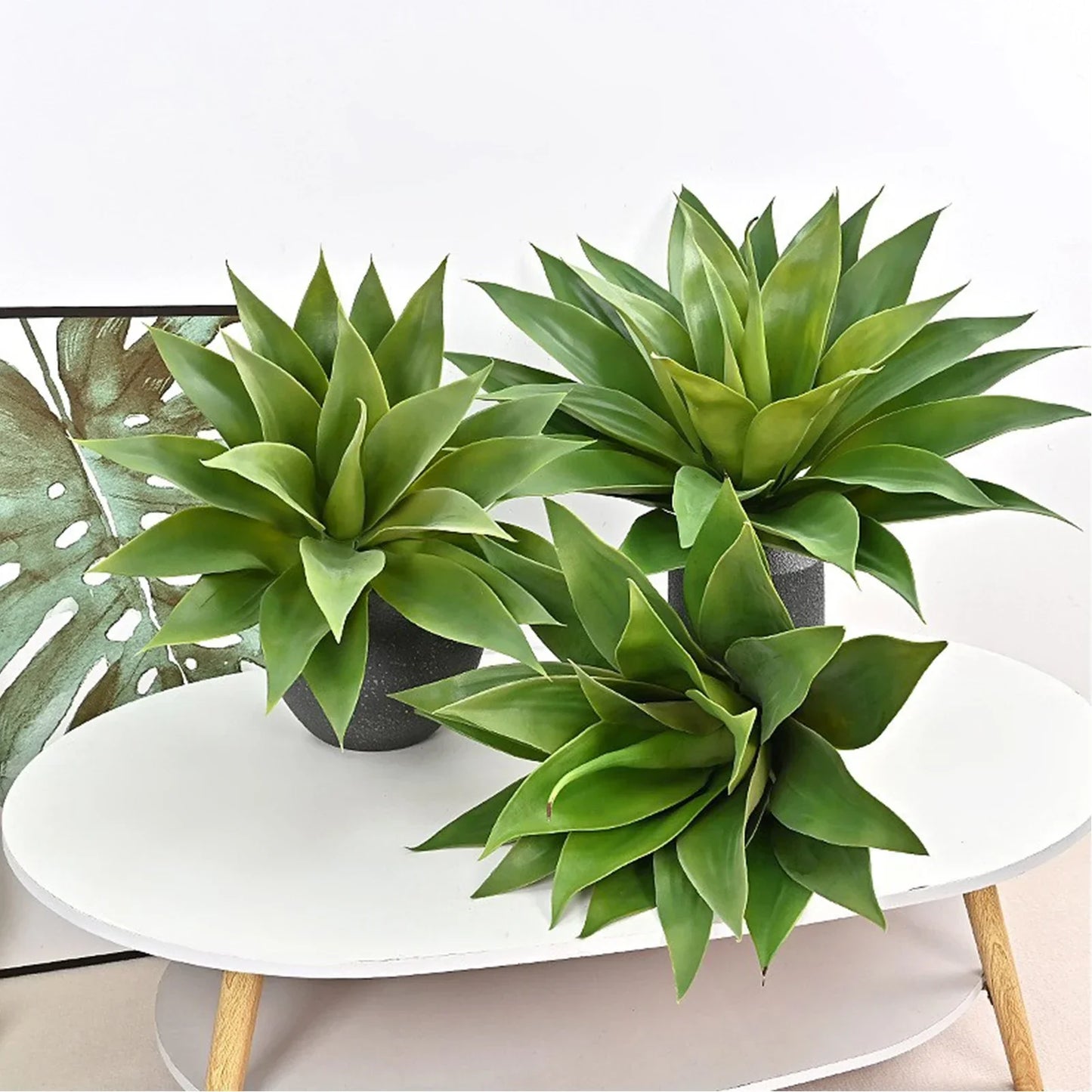 Fake Agave Succulent Plant 28 Inch Big Size Faux Succulents Stems For Indoor Outdoor Artificial Plants Natural Garden Home Decor