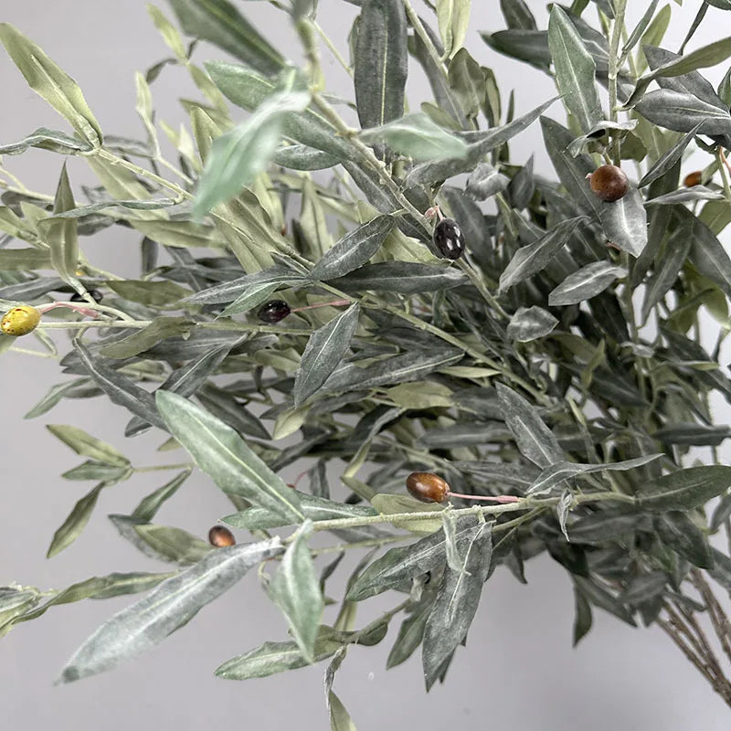 Artificial Olive Branch With Realistic Faux Leaves Fake Plants For Room Wedding Decor Arched Flower Wreath Christmas Outdoor