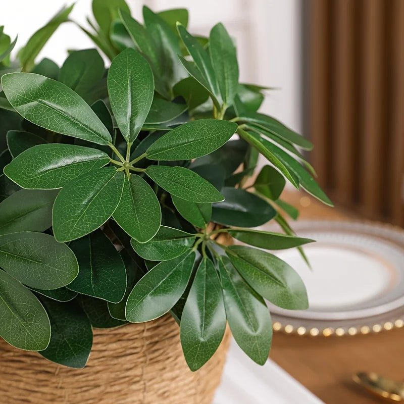 Artificial Plant | Fake Leaves with Stem, Ideal for Living Room, Hotel, Window, Office Decoration, Home and Room Decor