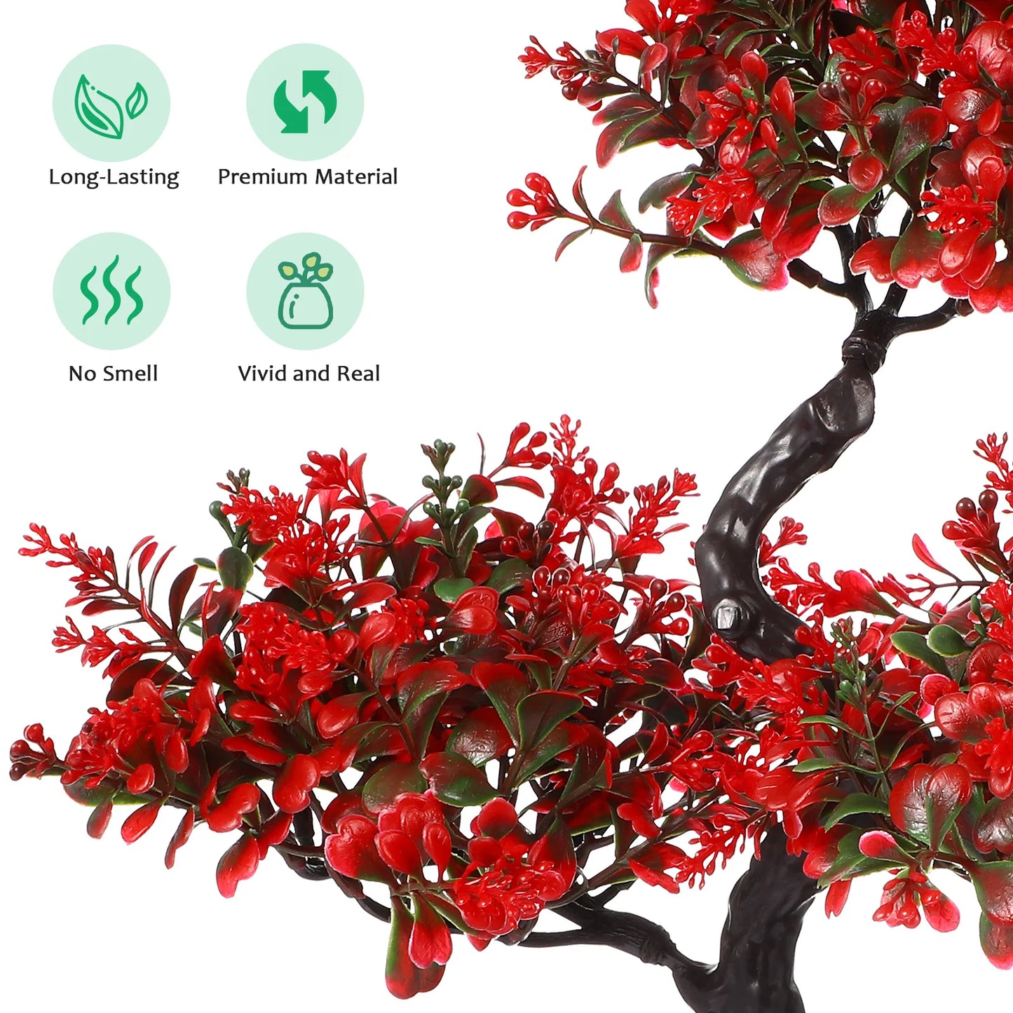 Realistic Artificial Bonsai Tree Plastic Potted Plants Desk Office Artificial Plants Bonsai Tree Indoor Decor Fake