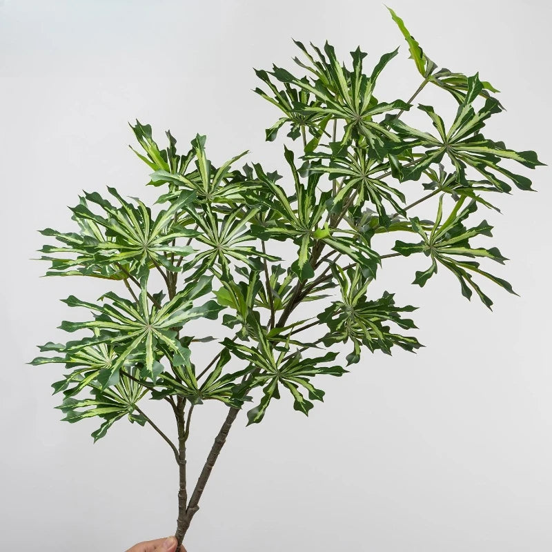 Artificial Plants Plastic Cassava Leaves Branch Living Room Decoration Simulation Green Plant Japanese Andromeda Leaf Floral