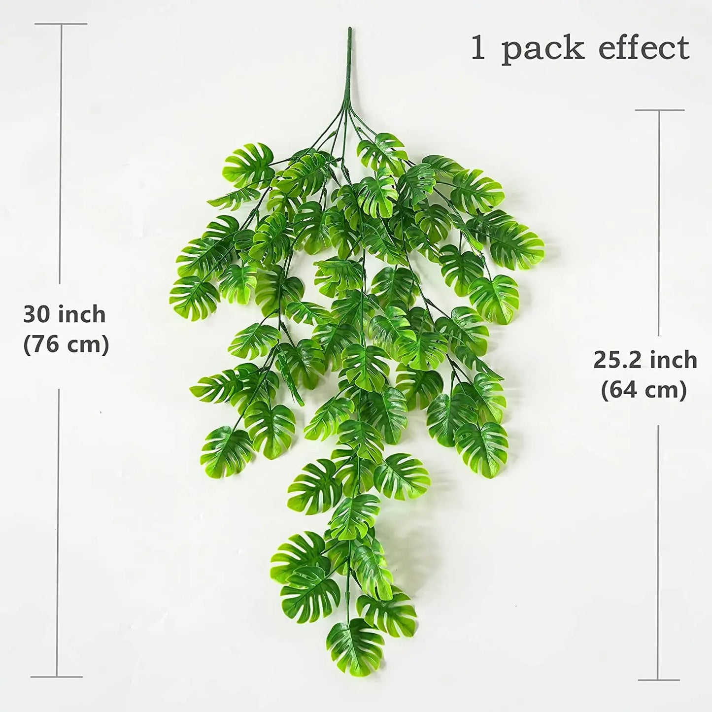 Artificial Vine Plant Faux Hanging Monstera Plant Fake Palm Leaves Vine Ivy Grass