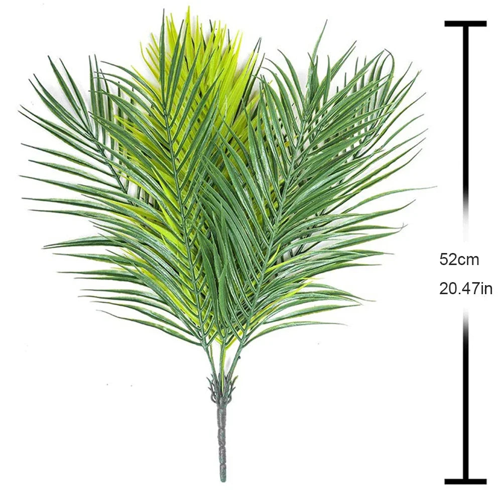 Artificial Tropical Plants 20.47 in Fake Palm Plant Branch Green Leaves for Home Garden Office Jungle Carnival Decoration