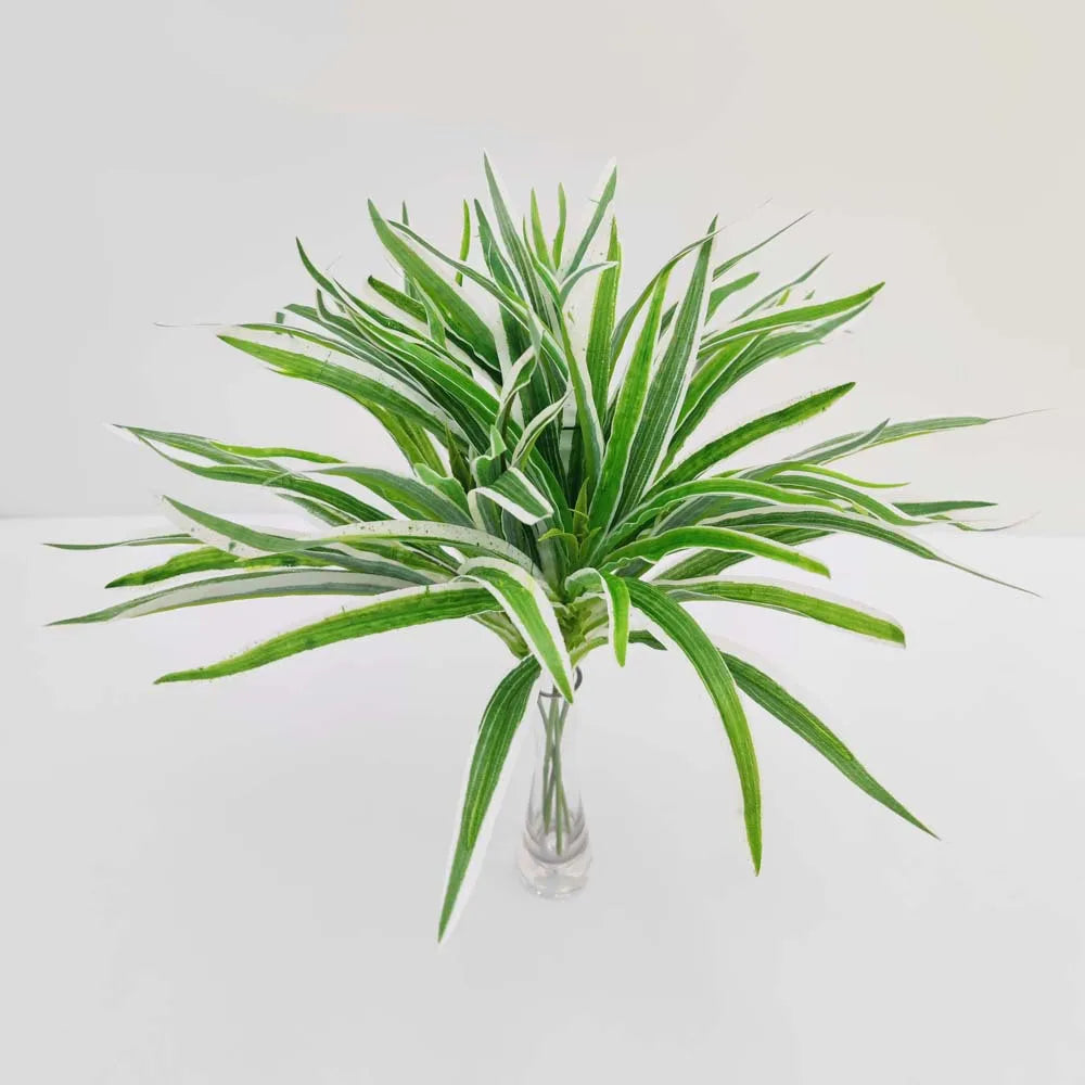 1Pc Artificial Plastic Plants Chlorophytum Grass Living Room Decoration Fake Plants Indoor Potted Table Green Plant Without Pot
