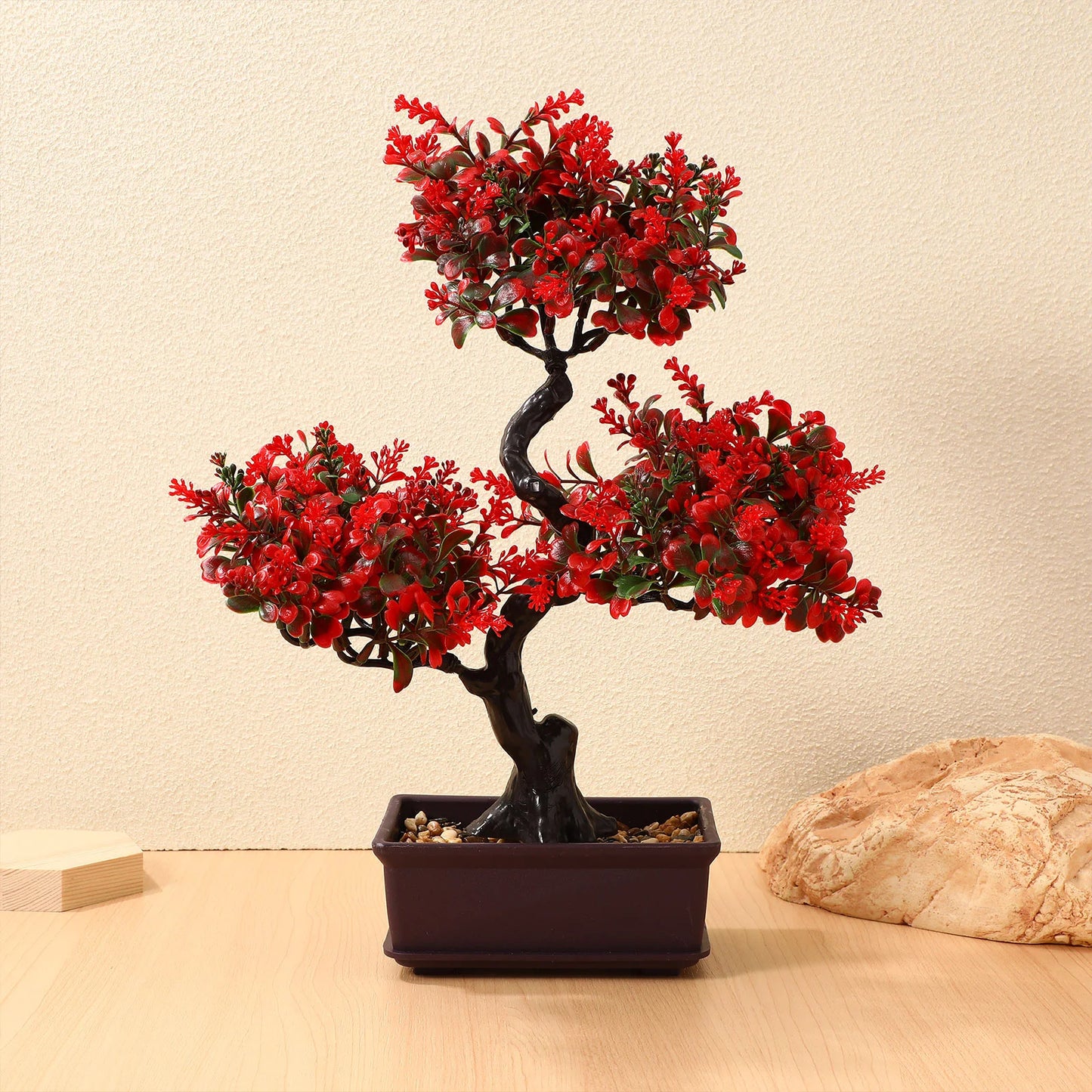 Realistic Artificial Bonsai Tree Plastic Potted Plants Desk Office Artificial Plants Bonsai Tree Indoor Decor Fake
