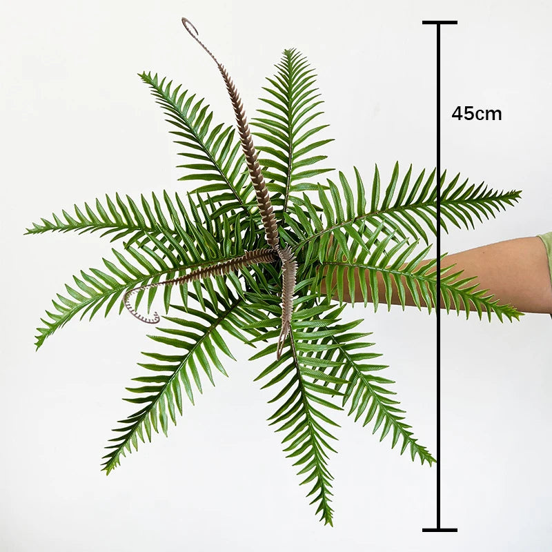 Large Artificial Plants Boston Fern Bunch Persian Leaves Bunch Fake Green Plants Fake Leaves Craft Fake Foliage Home Decor