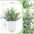 1/4pcs Artificial Green Potted Plants Fake Artificial Plants With Pot Living Room Home Decor Desk Bedroom Party Plastic Bonsai