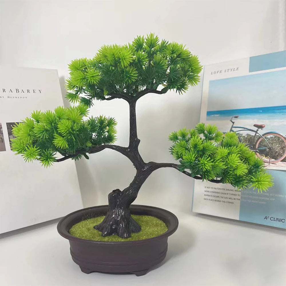 Artificial Bonsai Tree Fake Plants for Home Decor Living Room Bathroom Bookshelf Entryway Table Wall Shelf Modern Farmhouse