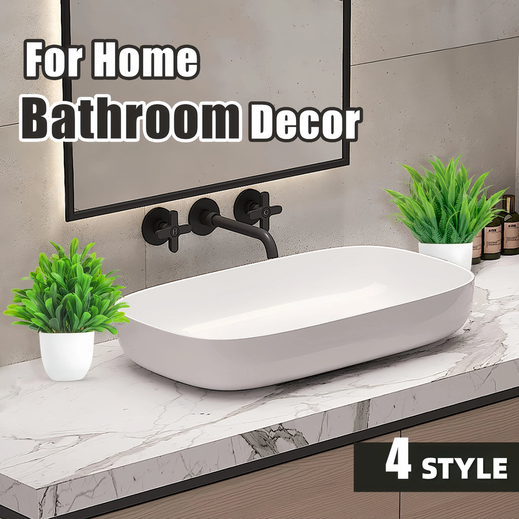 4 Styles Mini Fake Plants Artificial Eucalyptus Faux Plants for Home Office Farmhouse Bathroom Desk Shelf Decor Indoor