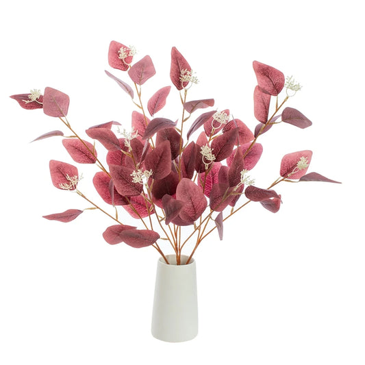 Artificial Plants Fake Leaves Three Pronged Eucalyptus Bonsai Home Decoration Indoor Dining Table Office Decoration Garden Cheap