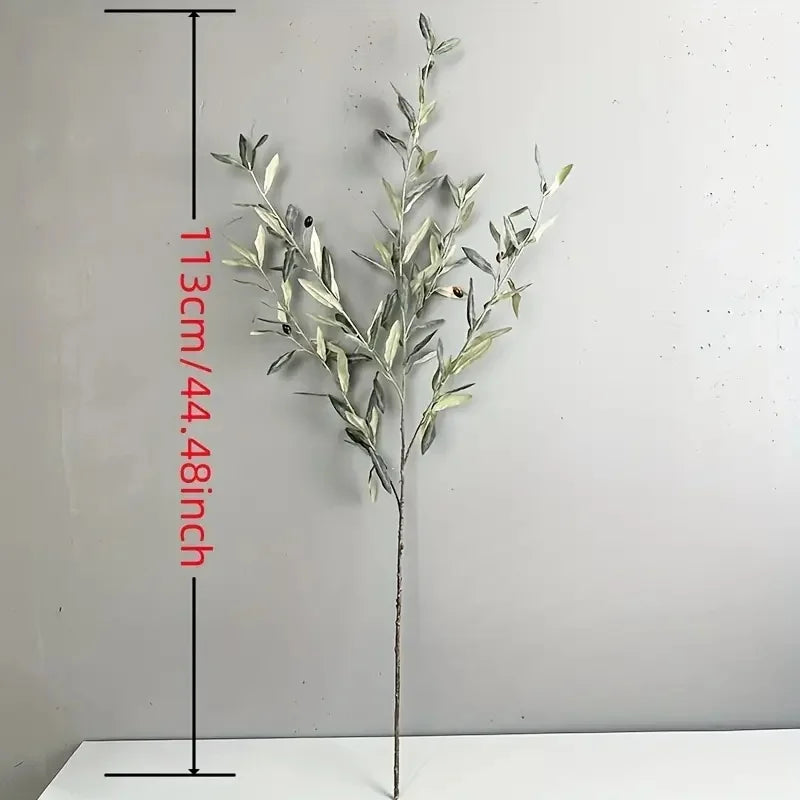 Artificial Olive Branch With Realistic Faux Leaves Fake Plants For Room Wedding Decor Arched Flower Wreath Christmas Outdoor