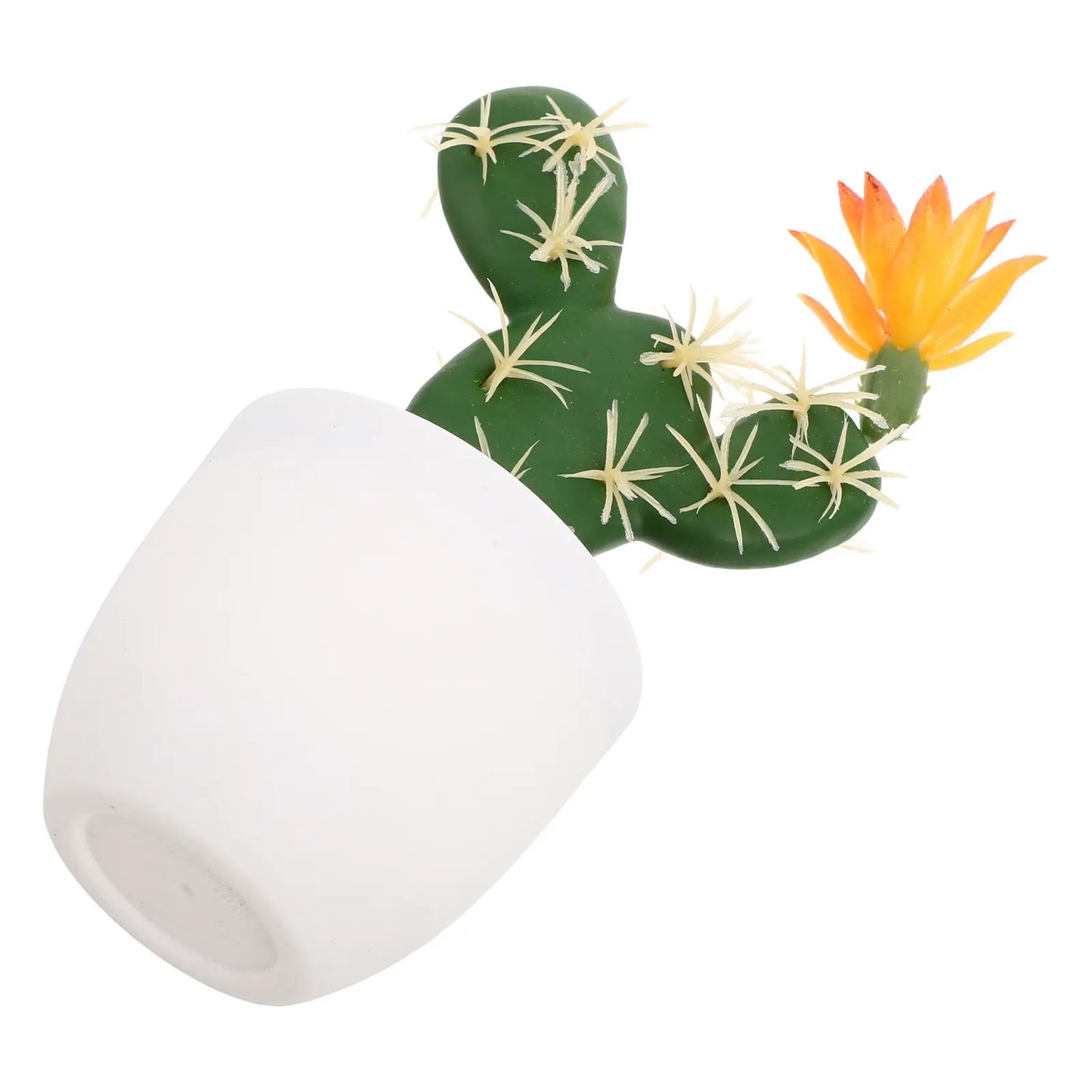 Mini Artificial Cactus Plants in Pots 7 Inch Faux Succulents Decor for Home Office Desk Shelf Small Potted Fake Cacti Tabletop