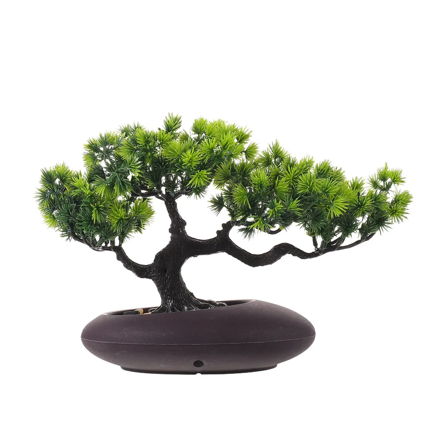 Artificial Bonsai Juniper Fake Bonsai Trees Realistic Faux Pine Trees in Pot for Plate Sashimi Dish Home Shelf Decor Display