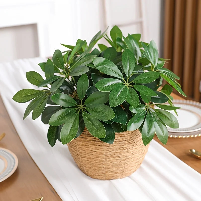 Artificial Plant | Fake Leaves with Stem, Ideal for Living Room, Hotel, Window, Office Decoration, Home and Room Decor