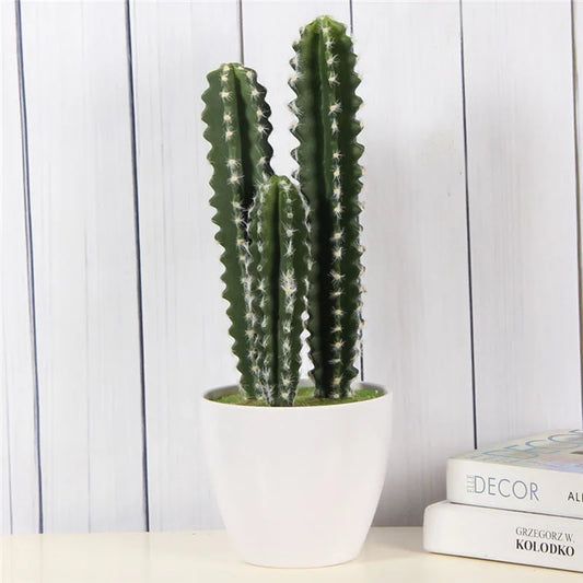 Single Artificial Flower Simulation Plant Cactus Green Leaf For Home Garden Wedding Party Decoration DIY Plant Wall  Accessories