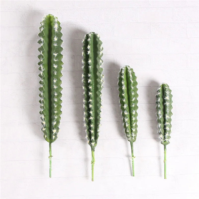 Single Artificial Flower Simulation Plant Cactus Green Leaf For Home Garden Wedding Party Decoration DIY Plant Wall  Accessories
