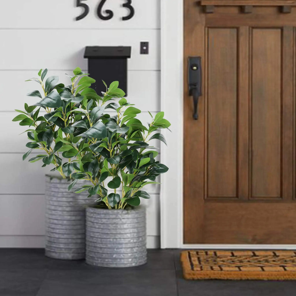 3PCS Artificial Decorative Plants Faux Greenery for Home Indoor Outdoor Garden Balcony Decor Hight Quality Green Leaves