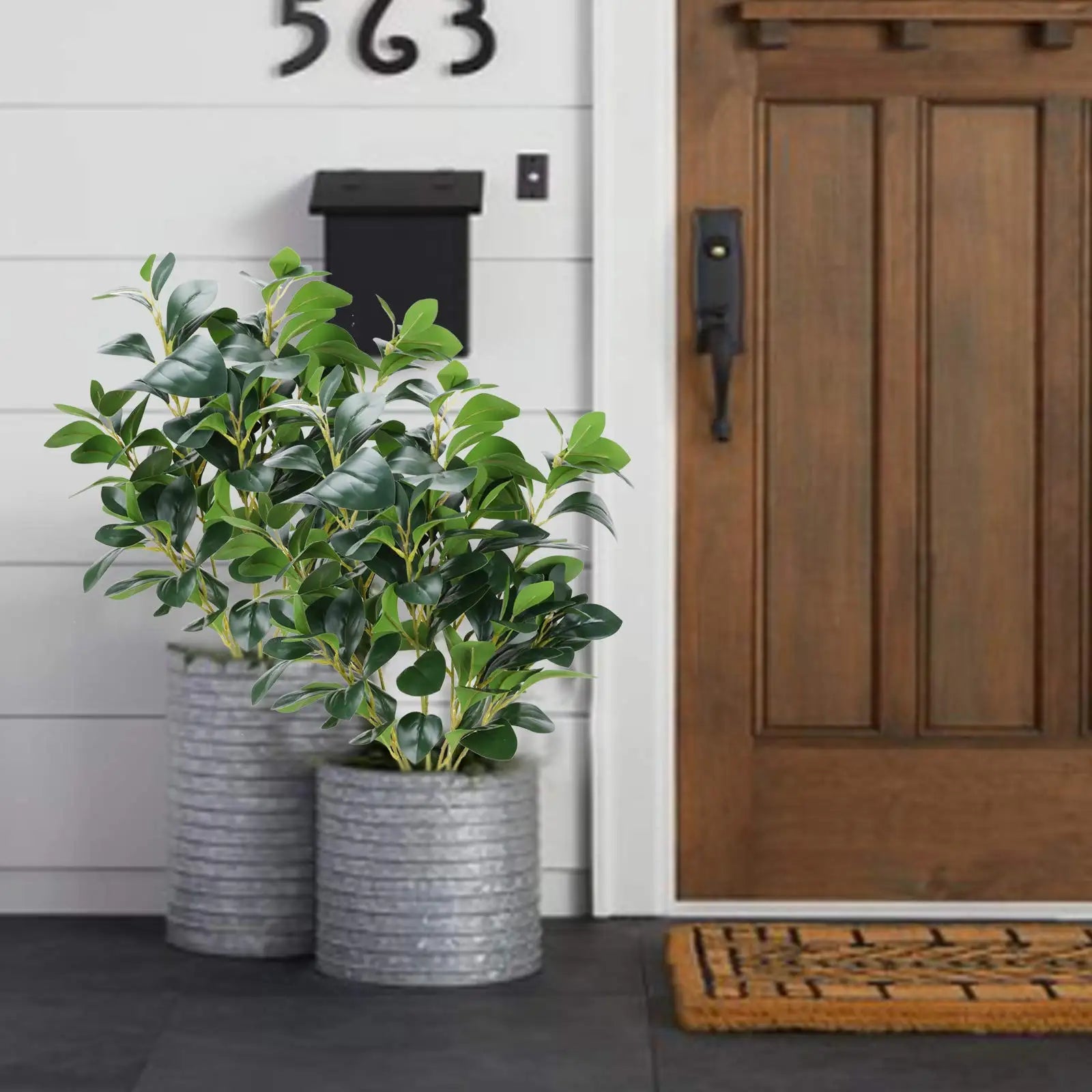 3PCS Artificial Decorative Plants Faux Greenery for Home Indoor Outdoor Garden Balcony Decor Hight Quality Green Leaves