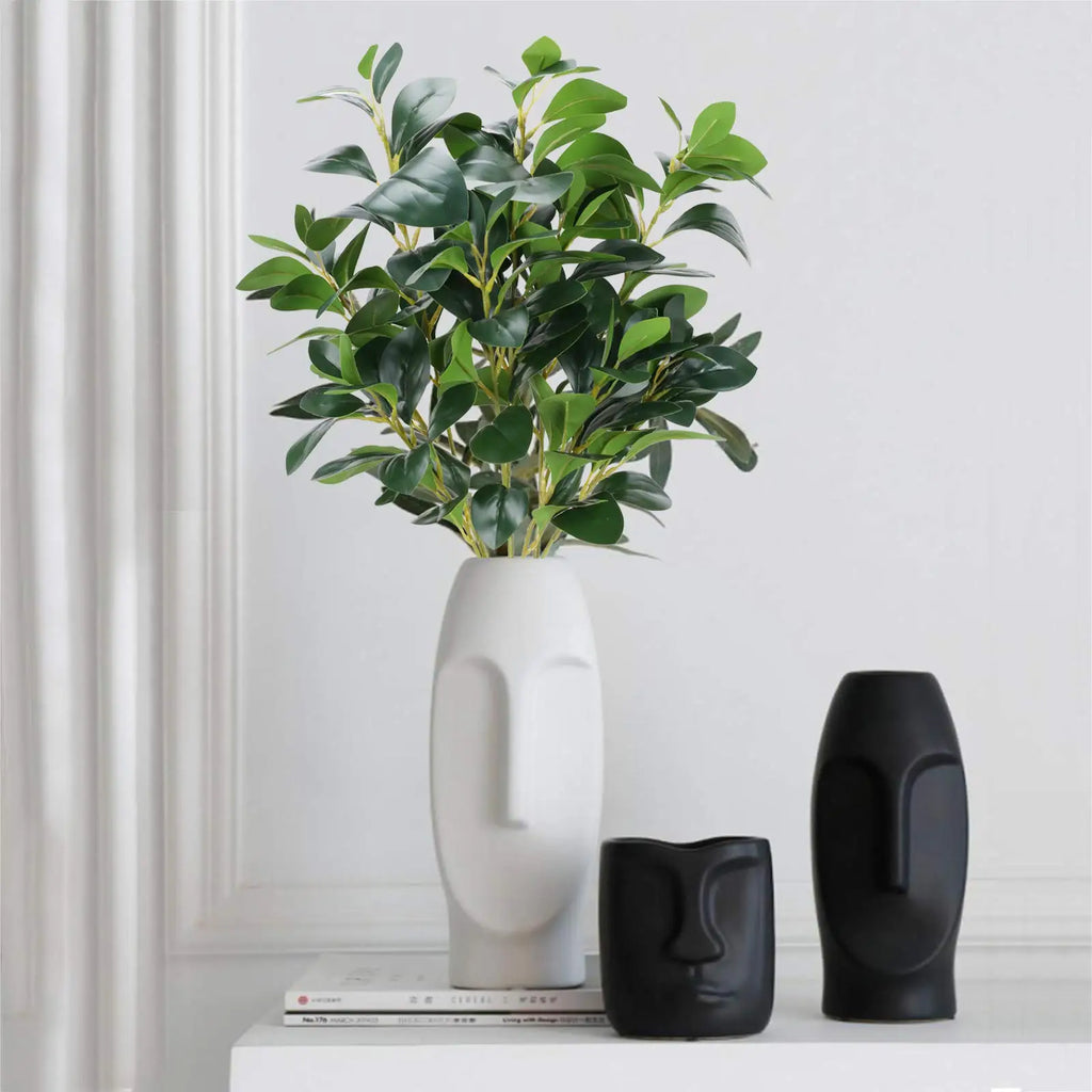 3PCS Artificial Decorative Plants Faux Greenery for Home Indoor Outdoor Garden Balcony Decor Hight Quality Green Leaves
